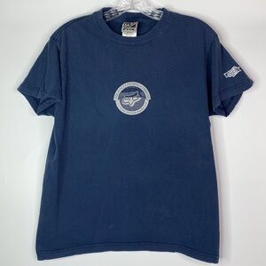Fox Racing Navy Blue Short Sleeve Tshirt Size Medium